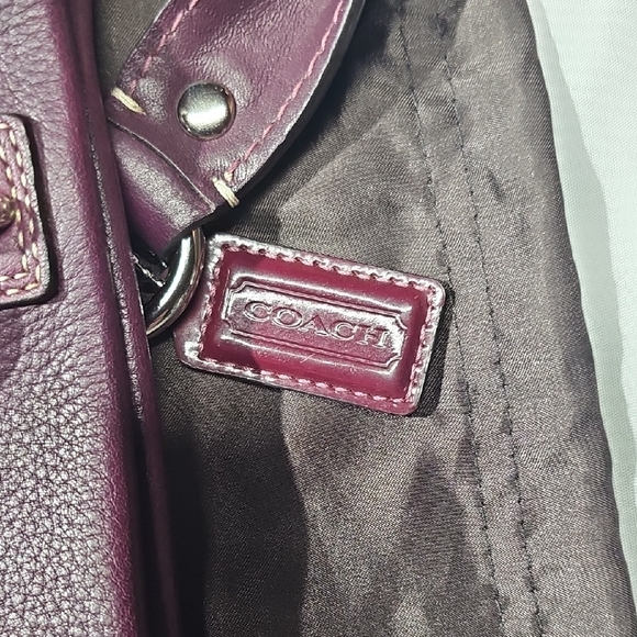Coach Plum Satchel Bag - Picture 4 of 6